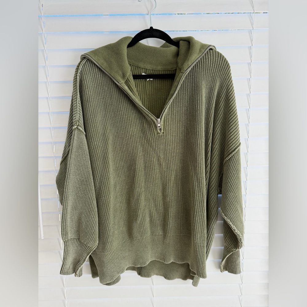 Aerie Sage Green Knit Pullover